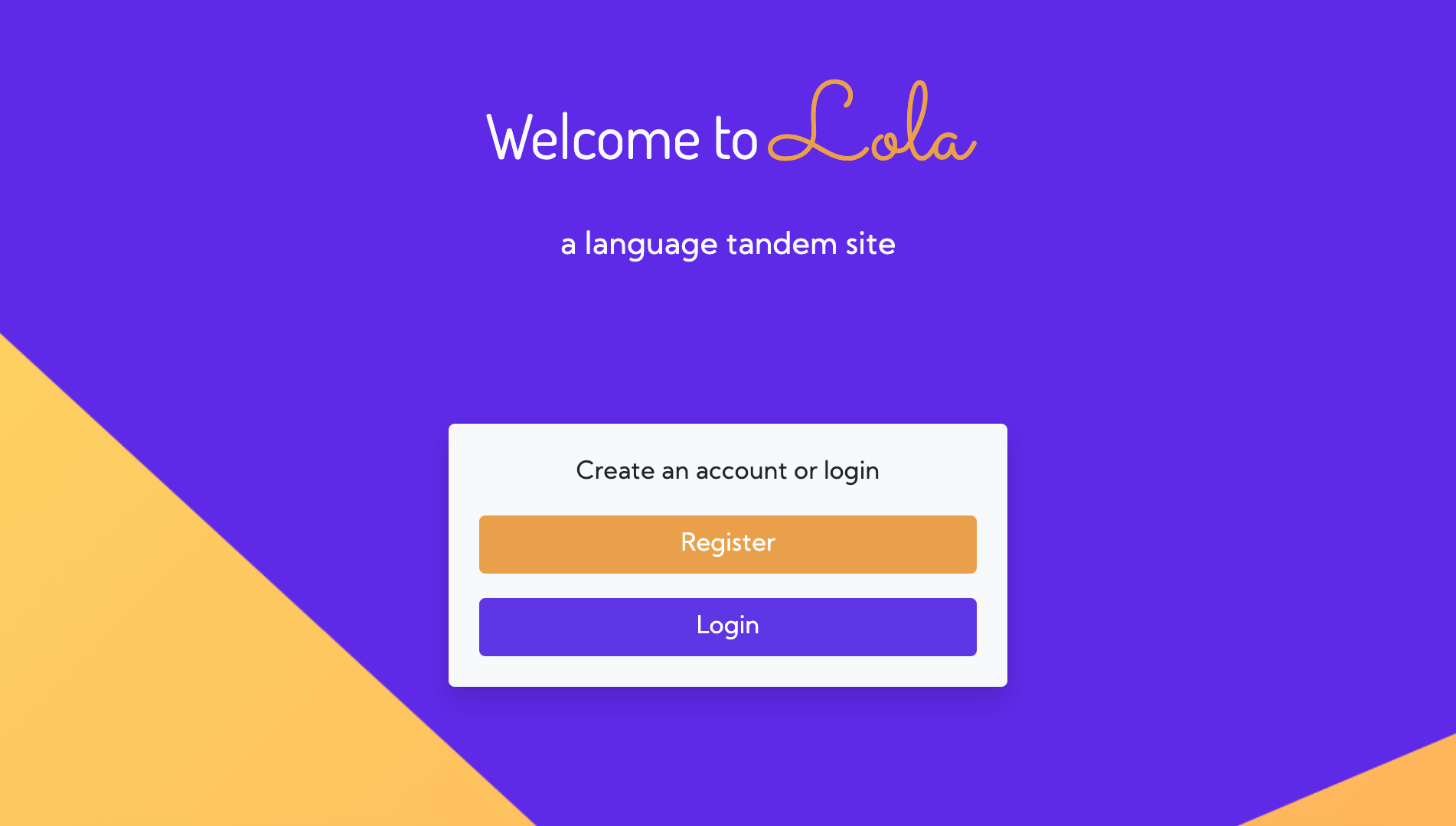 Screenshot of Lola tandem app